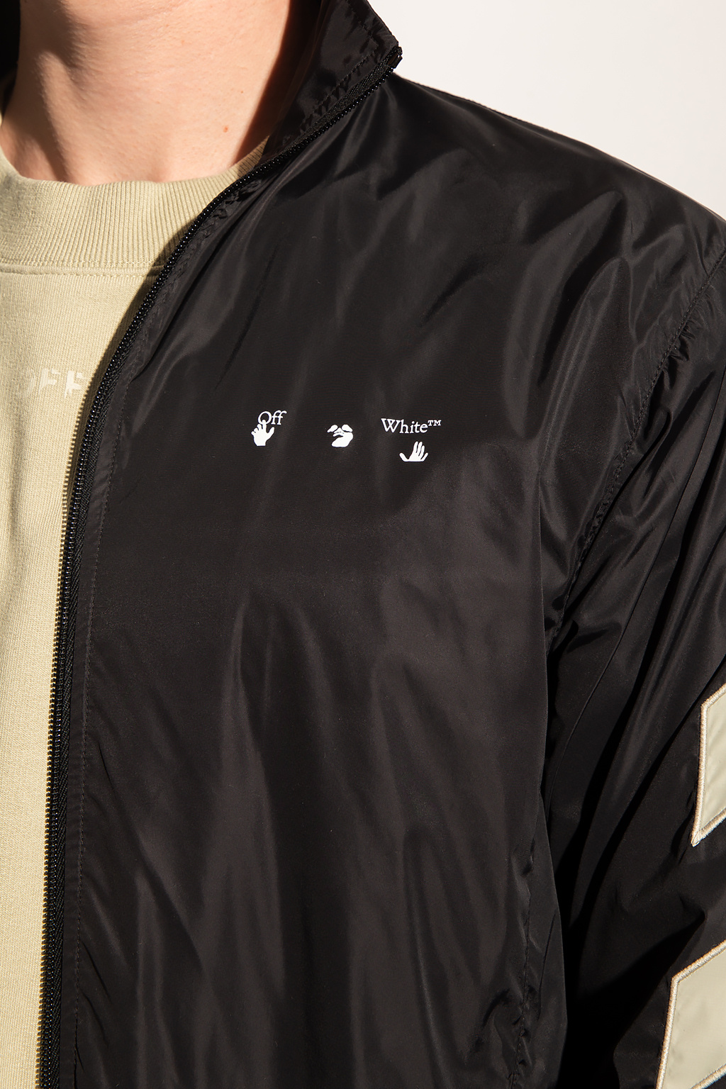 Jacket with logo Off - urban classics ladies nylon twill